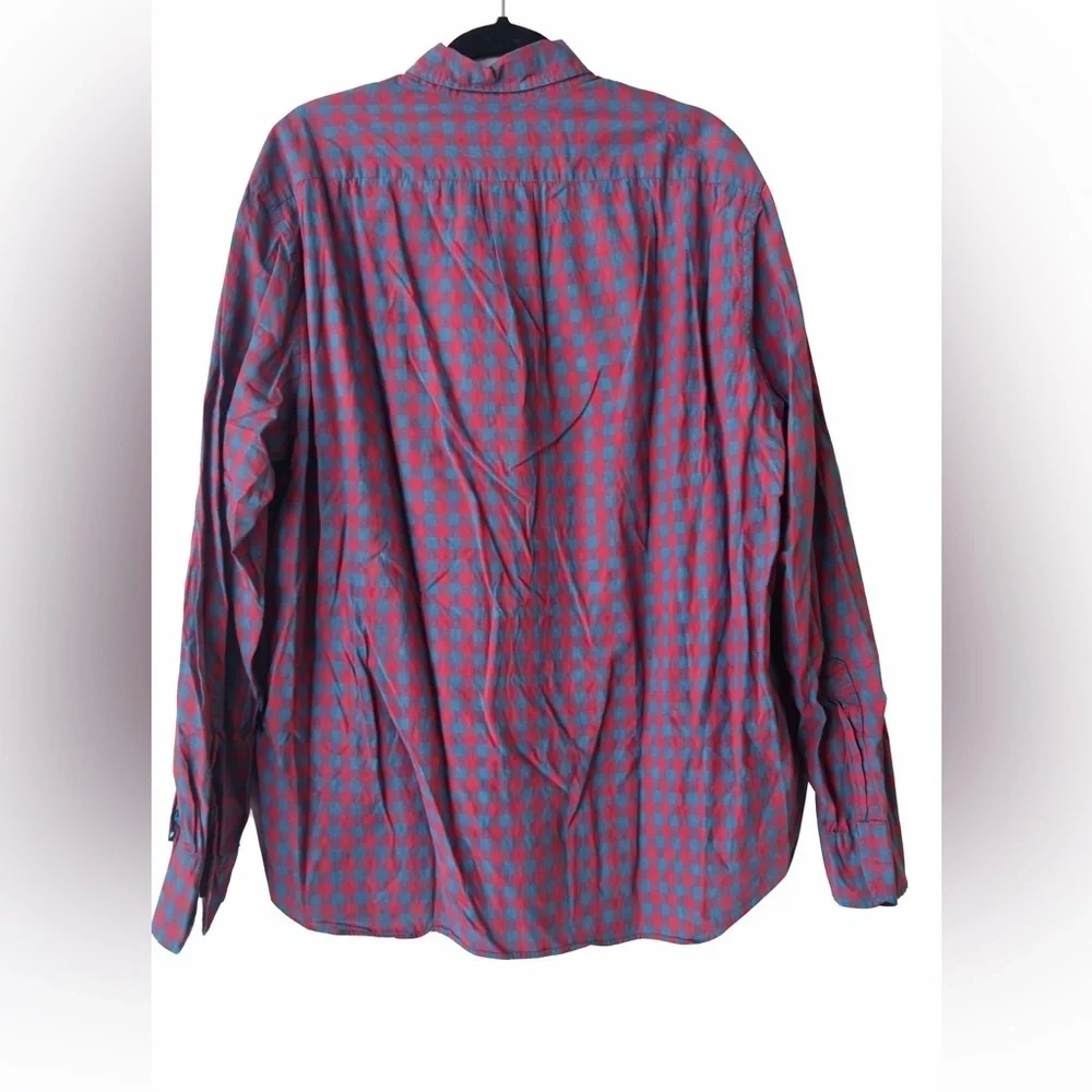 J.Crew Secret Wash Stretch Shirt – Men’s XL – Classic Fit – Red/Blue Check